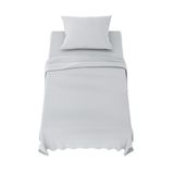 Dreamzie beddengoedset 90x190 cm - 3 stuks microvezel - hoeslaken 90x190 cm - eenpersoons onderlaken 70x260 cm - 1 kussensloop 65x65 - Oeko Tex gecertificeerd - lichtgrijs