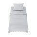 Dreamzie beddengoedset 90x190 cm - 3 stuks microvezel - hoeslaken 90x190 cm - eenpersoons onderlaken 70x260 cm - 1 kussensloop 65x65 - Oeko Tex gecertificeerd - lichtgrijs