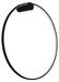 MIRROR Light Prestige Moderne wandlamp noir verticale avec forme d'anneau, Ø90cm, avec éclairage LED dimmable, 47W