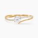Abelia Bague Solitaire Or Jaune Oxyde De Zirconium