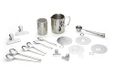 ECHTWERK Koffie accessoireset, 23 stuks, 350 ml, zilver barista stijl