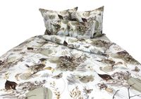 Seersucker Literie 100% Coton 160x200 Beige Floral