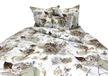Seersucker Literie 100% Coton 160x200 Beige Floral