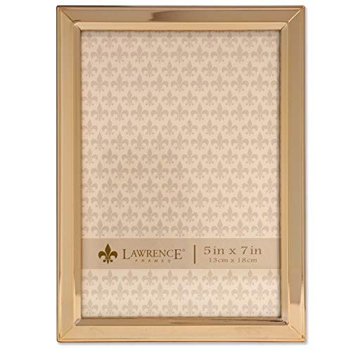 Lawrence Frames 5x7 Gold Metal Picture Frame - Classic Bevel