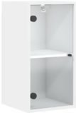 vidaXL Wandkast met glazen deuren 35x37x68,5 cm wit