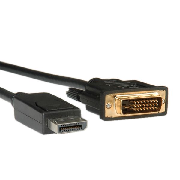 ROLINE DisplayPort naar DVI Kabel - DP Male - DVI Male (24+1) - 5m - Zwart