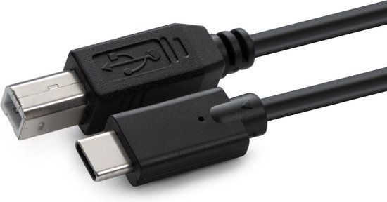 Microconnect USB-kabel 1,8 m USB 2.0 USB C USB B Zwart