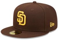 NEW ERA CAP S.A.S Cap San Diego Padres 59FIFTY Authentic On Field Bruin Polyester Heren Maat 7