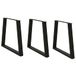 vidaXL Eettafelpoten 3 st v-vormig 80x(72-73,3) cm staal zwart