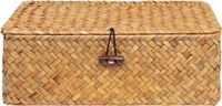 QUVIO Opbergmand - Maat S - Rotan - Bruin