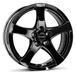 Borbet F black glossy 7x17 ET50 5.00x112 hub bore 57.06 mm - aluminium velgen
