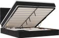 vidaXL Lit plateforme avec matelas et éclairage LED, noir, 200x200 cm, velours