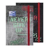 Oxford Never Give Up Schoolagenda 2021/2022, 1 week op 2 pagina's, 64 vellen, 12 x 18 cm, motief willekeurig zwart of grijs, 100740471