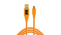 Tether Tools TetherPro Cu5451 USB 2.0 A naar MiniB-kabel, 5-polig, 4,6 m, oranje