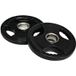 Pangivo Lot De 2 Disques De Poids 5 Kg Tri-grip Olympiques 50 Mm En Fonte Caoutchoutée Musculation Noir