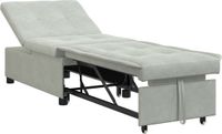 vidaXL Slaapbank Lichtgrijs Fluweel 194 x 67 x 82 cm