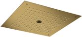 Hotbath Mate douchekop vierkant 38x38 cm met 2 straalsoorten, geborsteld messing PVD