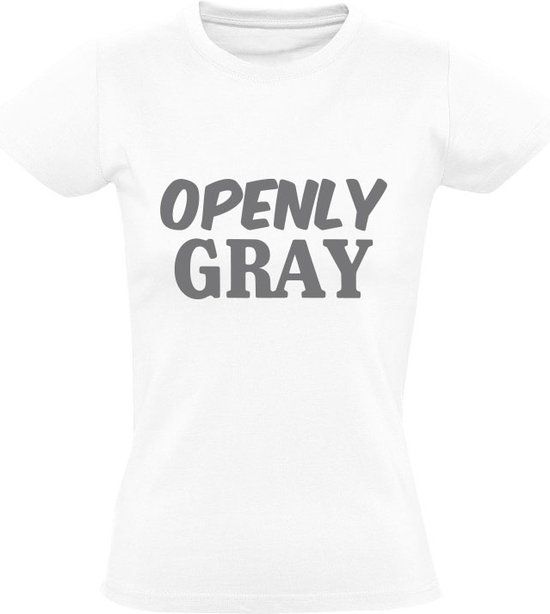 Sol's Openly gray Dames T-shirt - Oud Grijs Haar Pensioen Gepensioneerd - Wit - Maat S
