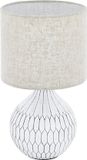 Eglo Bellariva 3 Tafellamp - E27 - 36 cm - Wit/Lichtbruin