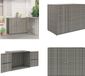 vidaXL Tuinkast 100x55,5x80 cm poly rattan grijs