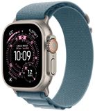 Apple Alpine Loop Band voor de Apple Watch | 44/45/46/49 mm - Maat S - Lichtblauw / Natural Titanium