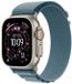 Apple Alpine Loop Band voor de Apple Watch | 44/45/46/49 mm - Maat S - Lichtblauw / Natural Titanium