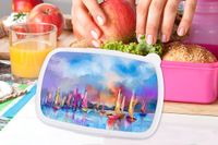 MuchoWow Broodtrommel Roze - Lunchbox voor Kinderen - 18x12x6 cm - BPA-vrij
