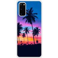 Samsung Galaxy S20 Palmiers colores Verstevigd hoesje met sublimatie bedrukking