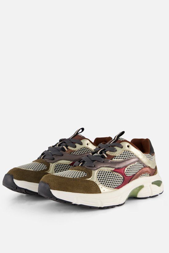 Cellini Sneakers groen Mesh/Suède - Maat 41
