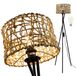 Lampe sur pied LED dimmable avec abat-jour bohème, réglable en hauteur, 148 cm