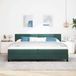 Prolenta Maison Exclusive - Lit À Ressorts Avec Tête De Lit Vert Foncé 200 X 200 Cm Velours