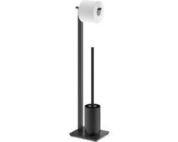 ZACK Carvo Toiletbutler - Zwart - 15x71,8x18cm