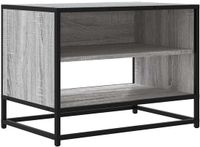 vidaXL Tv-meubel 61x40x46 cm bewerkt hout metaal grijs sonoma eiken