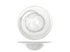 H&H Set 6 Piatti Pasta Alabastro In Vetro Bianco Cm24