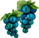 Arte r Artesania Cerd Druiventros namaakfruit/nepfruit - 20 en 25 cm - blauw - 2x stuks - kunststof