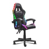 GXTrust Roniq Gamestoel met LED RGB Verlichting, Rugleuning, Zwart | 178 Kleuren en Effecten, Verstelbare Hoogte, Gaming Chair met Licht, Bureaustoel