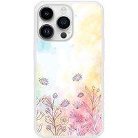 Apple iPhone 14 Watercolor flowers Verstevigd hoesje met sublimatie bedrukking