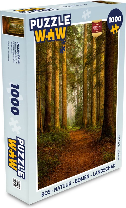 MuchoWow Puzzel Bos - Natuur - Bomen - Landschap - Bladeren - Legpuzzel - Puzzel 1000 stukjes volwassenen - Sinterklaas cadeautjes - Sinterklaas voor grote kinderen