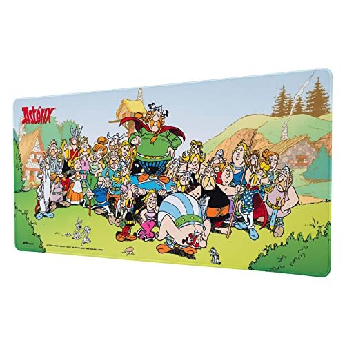 Grupo Erik Officiële Asterix XXL muismat - bureauonderlegger - 80 cm x 35 cm antislip rubberen basis muismat, gaming-muismat, toetsenbordmuismat, asterix-geschenken