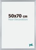 yd. Cadre photo 50x70 cm - Argent Brillant - MDF - Catania