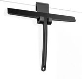 Merkloos Douchewisser zwart - antislip steel - 28 cm