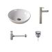 Badkamerplanet Set de lavabo Céramique Valencia Gun Metal Robinet à poser 41x41x12 cm
