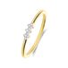 Lucardi Dames 14 karaat geelgouden ring met diamant 0,045ct
