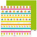 Anita & Zijn Welt, dierencollectie, scrapbooking, papier, strepen, 30,5 x 30,5 cm
