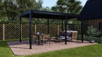 Mirador Pergola 3x5m Antraciet Lamellendak Staal Vrijstaand
