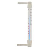 TFA Dostmann Analoge raamthermometer, 14.6007, weerbestendig, comfortabel aflezen van de buitentemperatuur, van kunststof, wit