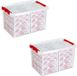 Sunware Kerstballen opbergboxen - 2x - 62 liter - voor 116 kerstballen per box