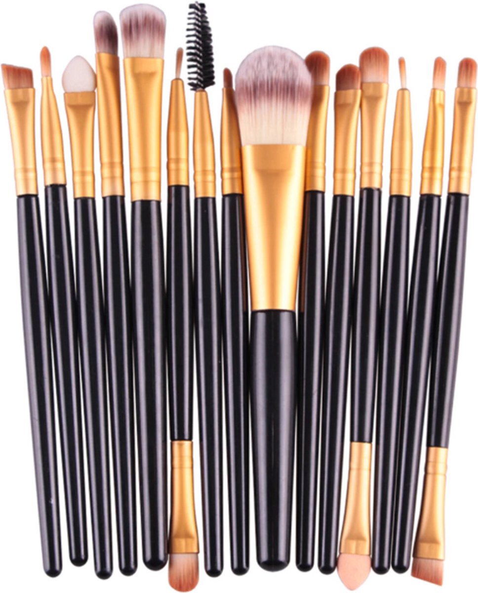 DW4Trading DW4Trading® Make up penselen set van 20 stuks zwart