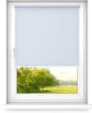 Fart Produkt time4blinds mini rollo basic - Rolgordijn - Niet-invasief - Raamrolgordijn binnen zonder boren - Niet-invasieve handgrepen - Dimmen rollo - 1300x1000mm Grijs-Blauw - Bediening aan de Linkerkant