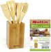 Quettin Spatels Duurzaam Bamboe | 5-delig spatelset & Houder | Keukengerei